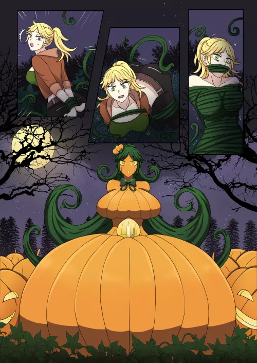 Jess transformed into a Pumpkin