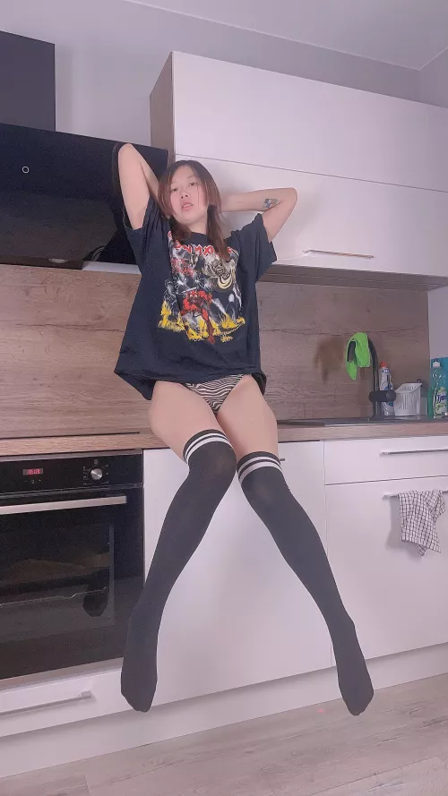 Lift them up and spread them apart ;)