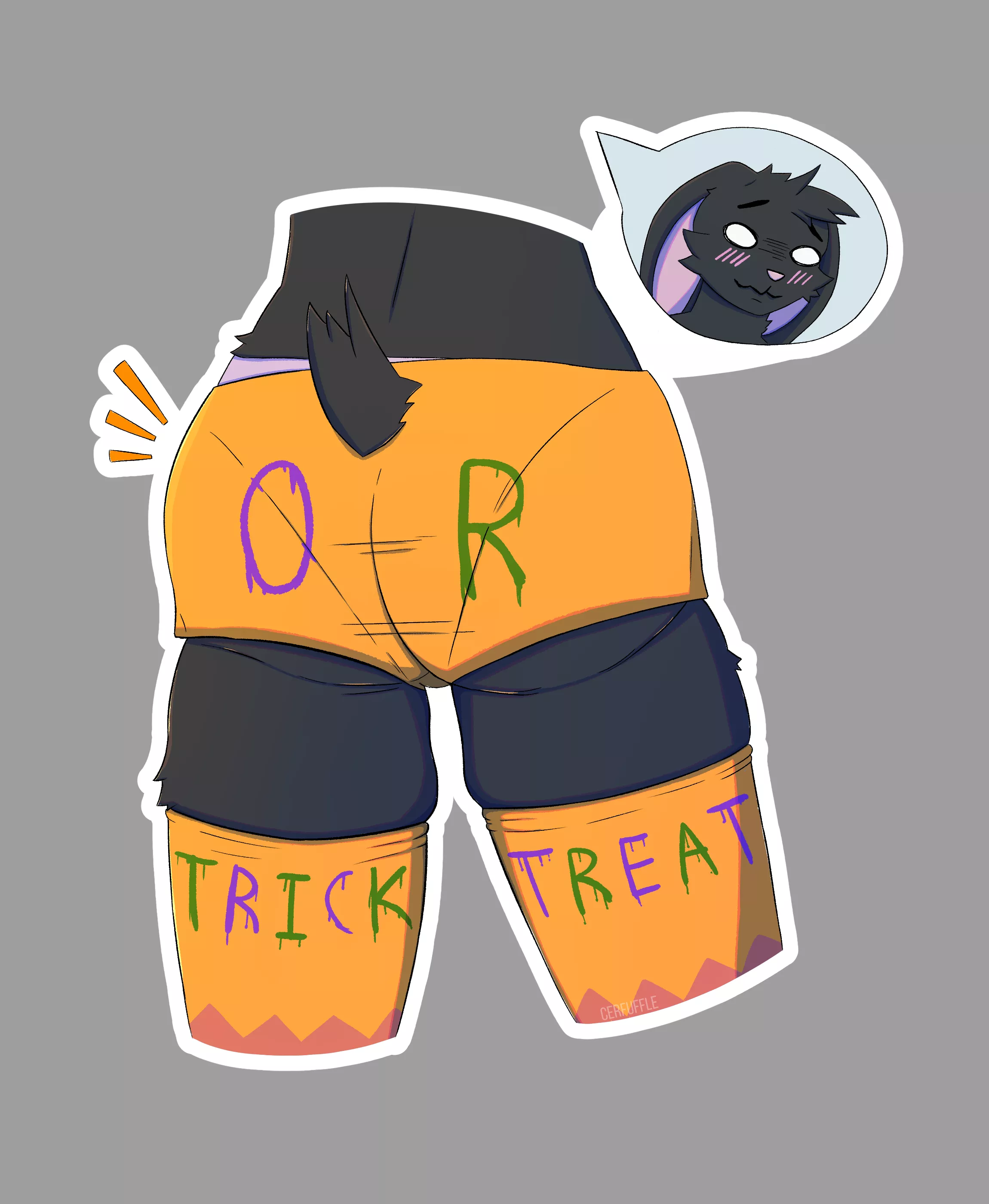 looks like the costumes been vandalized...or..improved