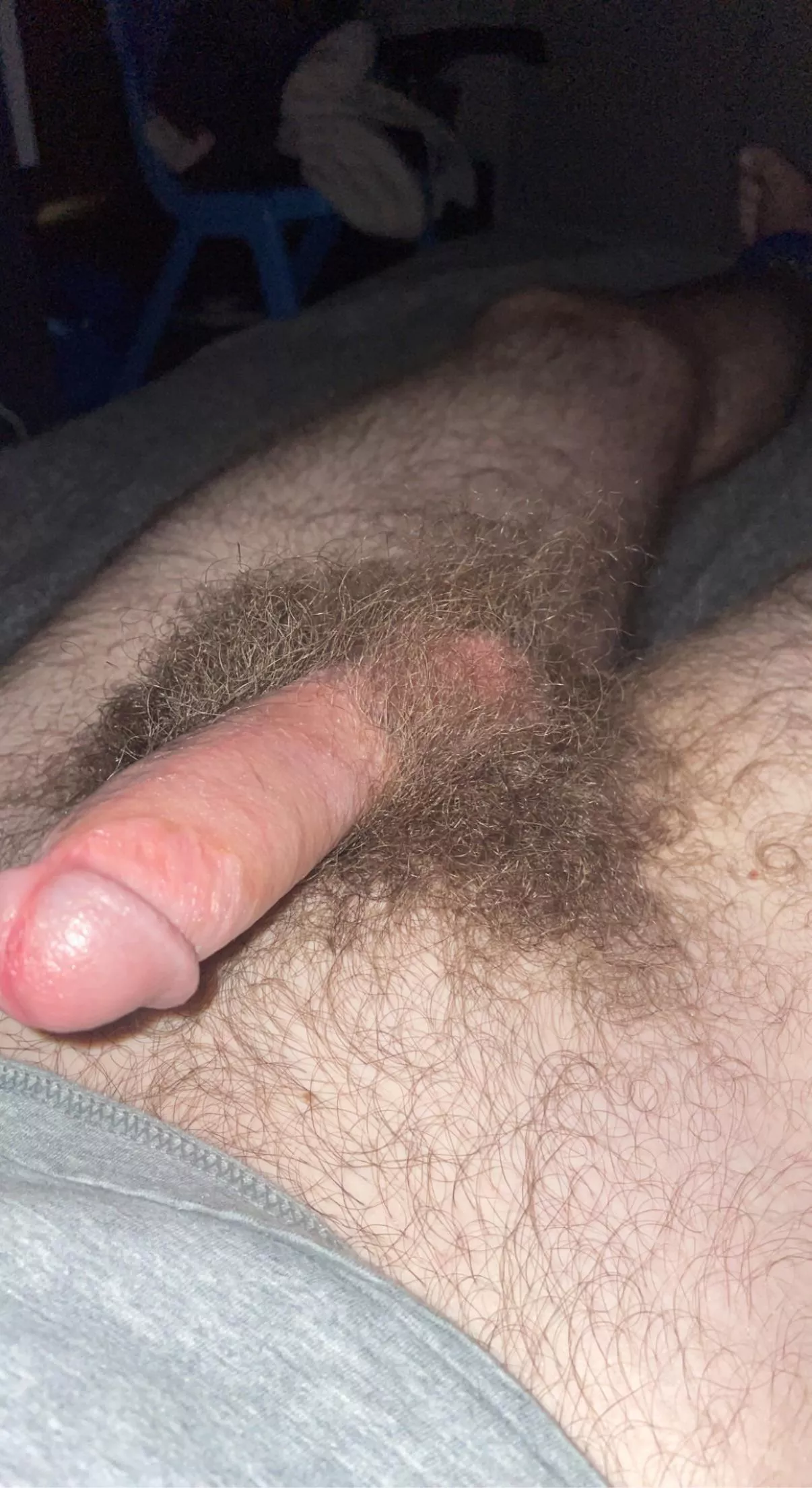 Love playing with my hairy cock