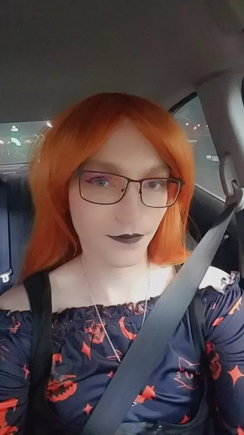 My Halloween look. I was even brave enough to go out in it!