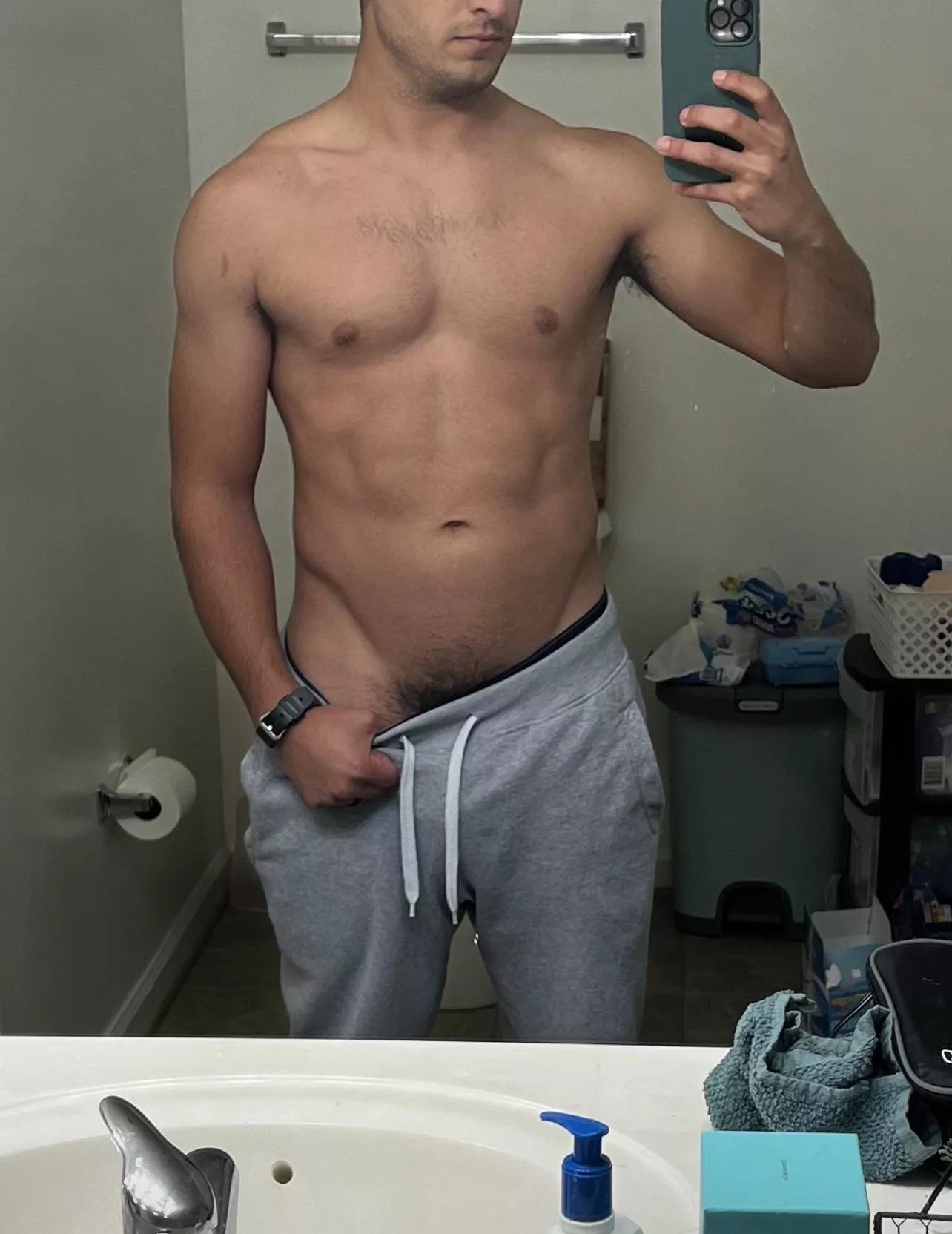 My pants got stuck on my semi-boner. Anyone wanna help them off?