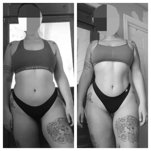 One year aaprt! 30 lbs to go!