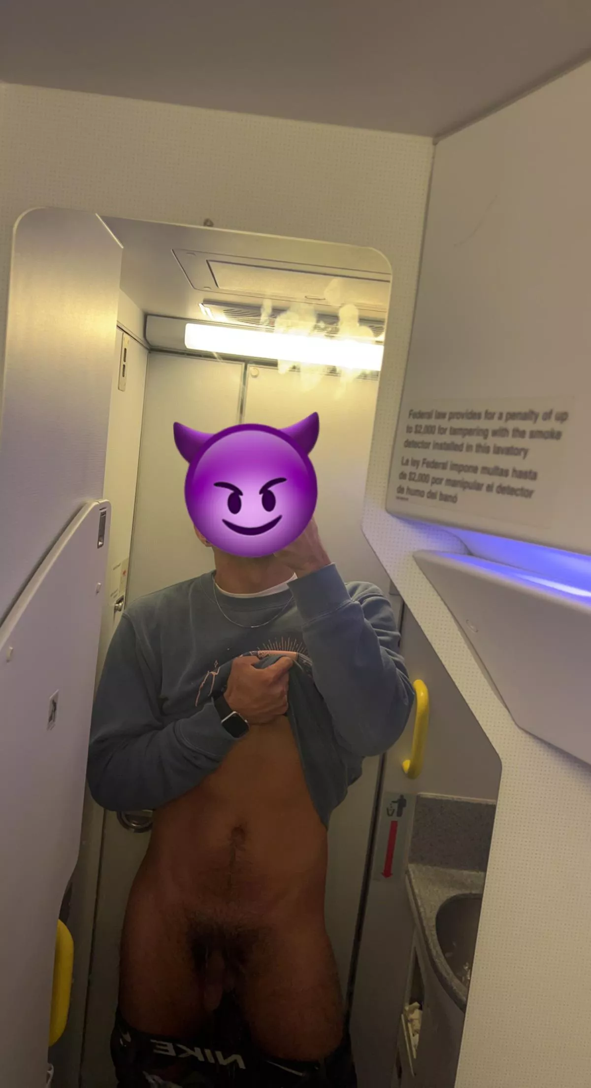 Post jerk sesh on a Spirit flight. Walked out and there were two guys waiting. Should’ve cleaned my cum up more lol