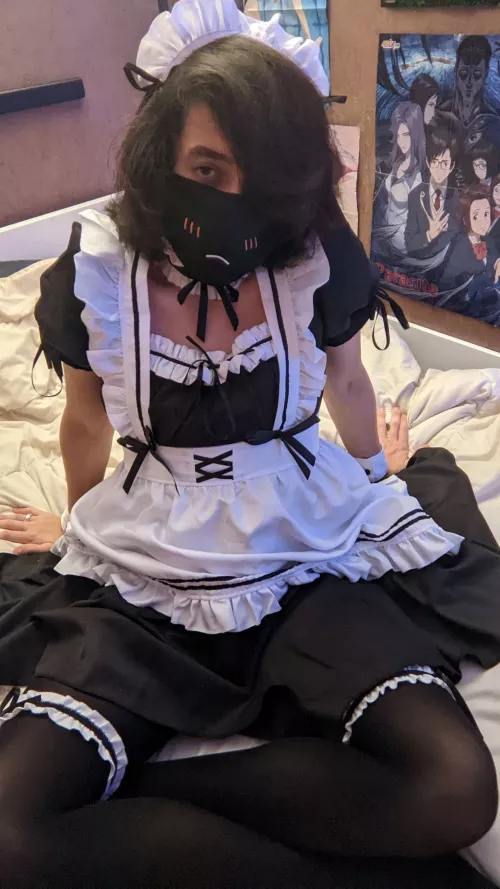 Pov: Your personal femboy maid asked you how your day was ~