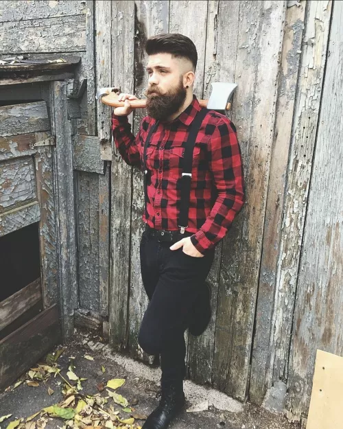 The time I went as a lumberjack. Happy Halloween!