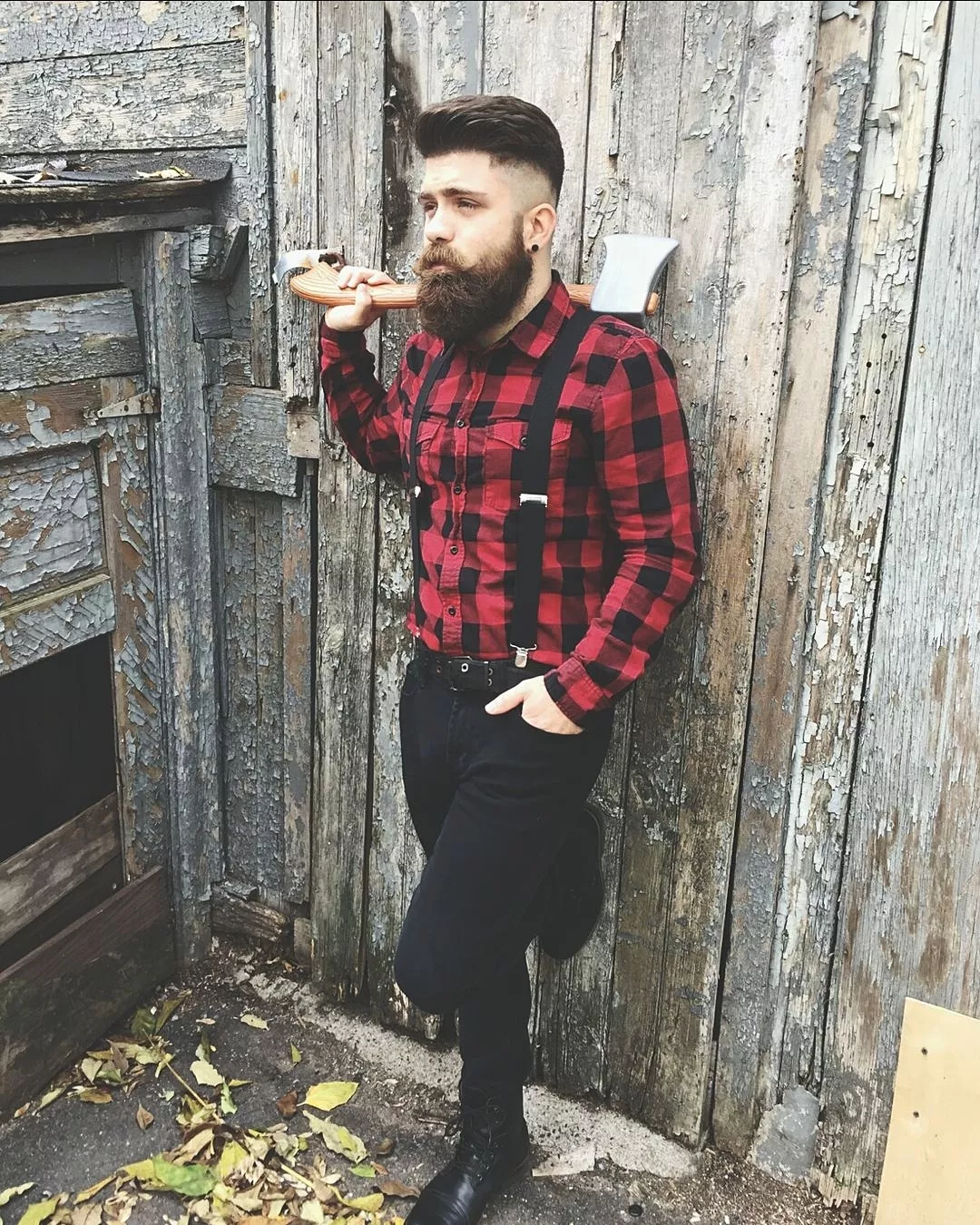 The time I went as a lumberjack. Happy Halloween!