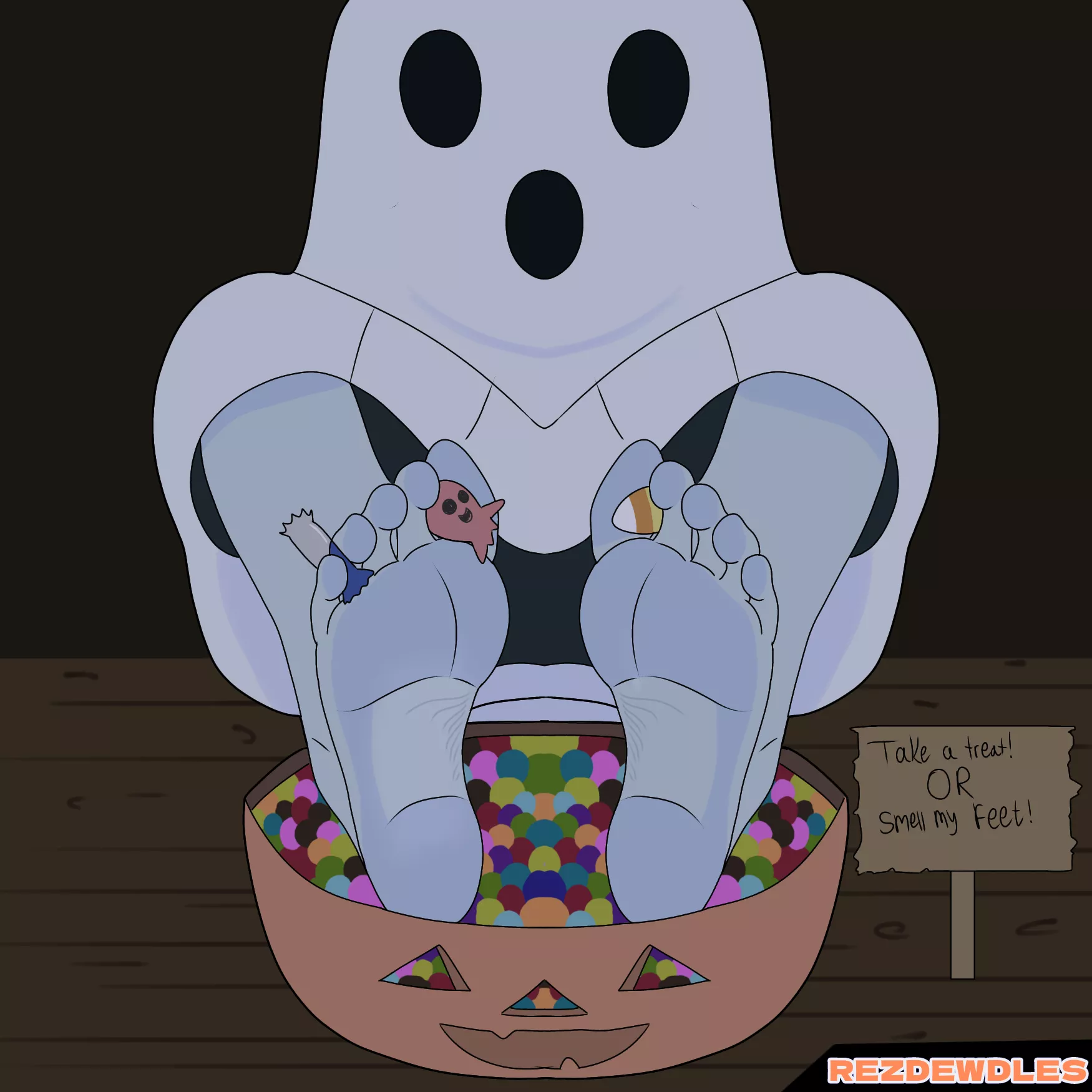 Treats or Feets (Art by me, RezDewdles)