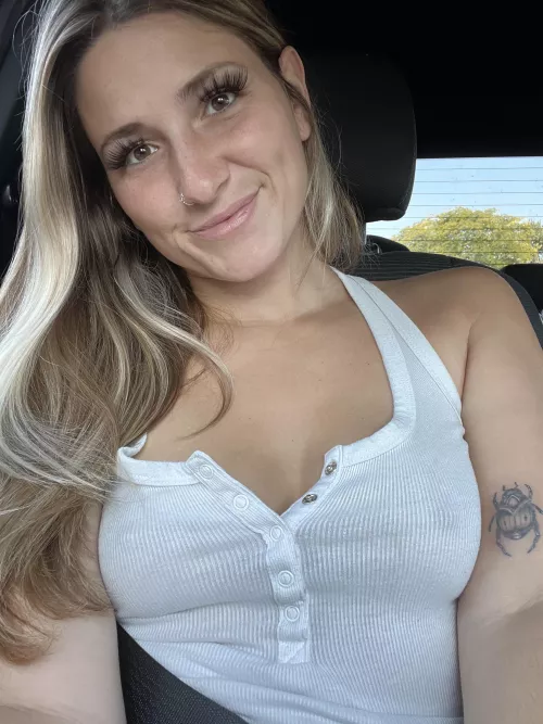 White tank tops are the cutest