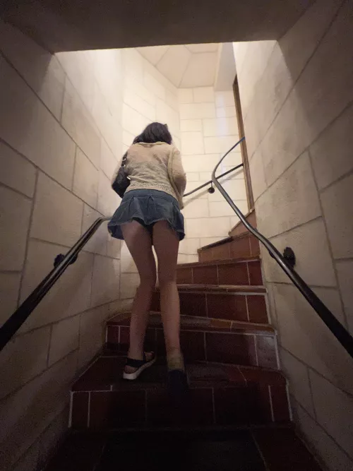 Your view from behind me on the stairs