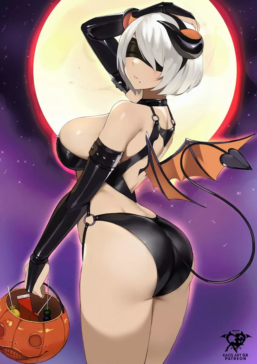 2B has a sexy costume (kaos art)