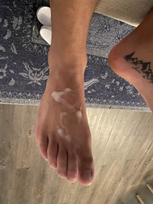 Big load on my buddy’s feet 💦