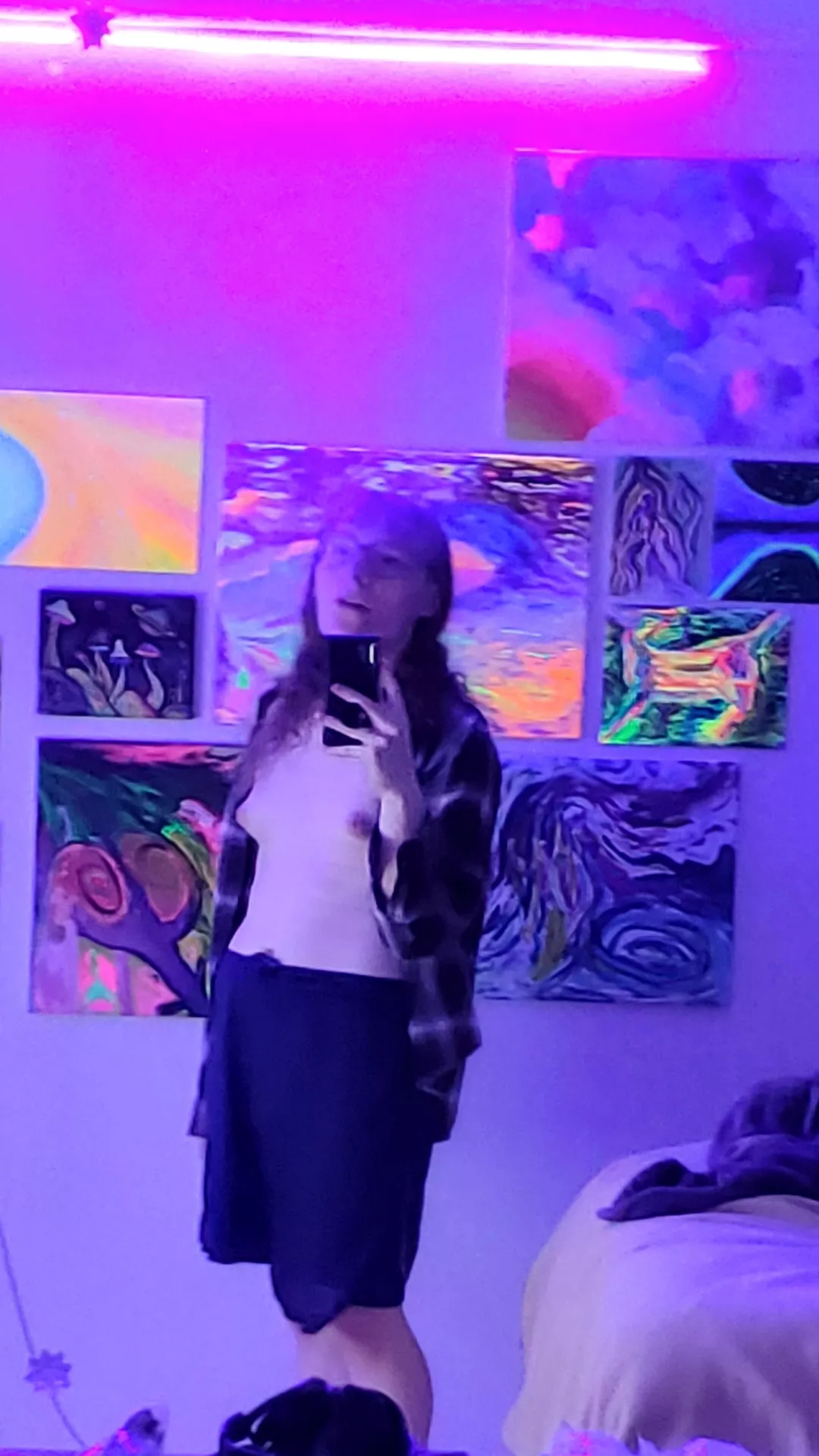 blitzed out in a blacklight haze~