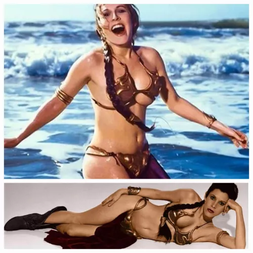 Carrie Fisher was so sexy, she's making my cock throb uncontrollably and it needs to be drained for her