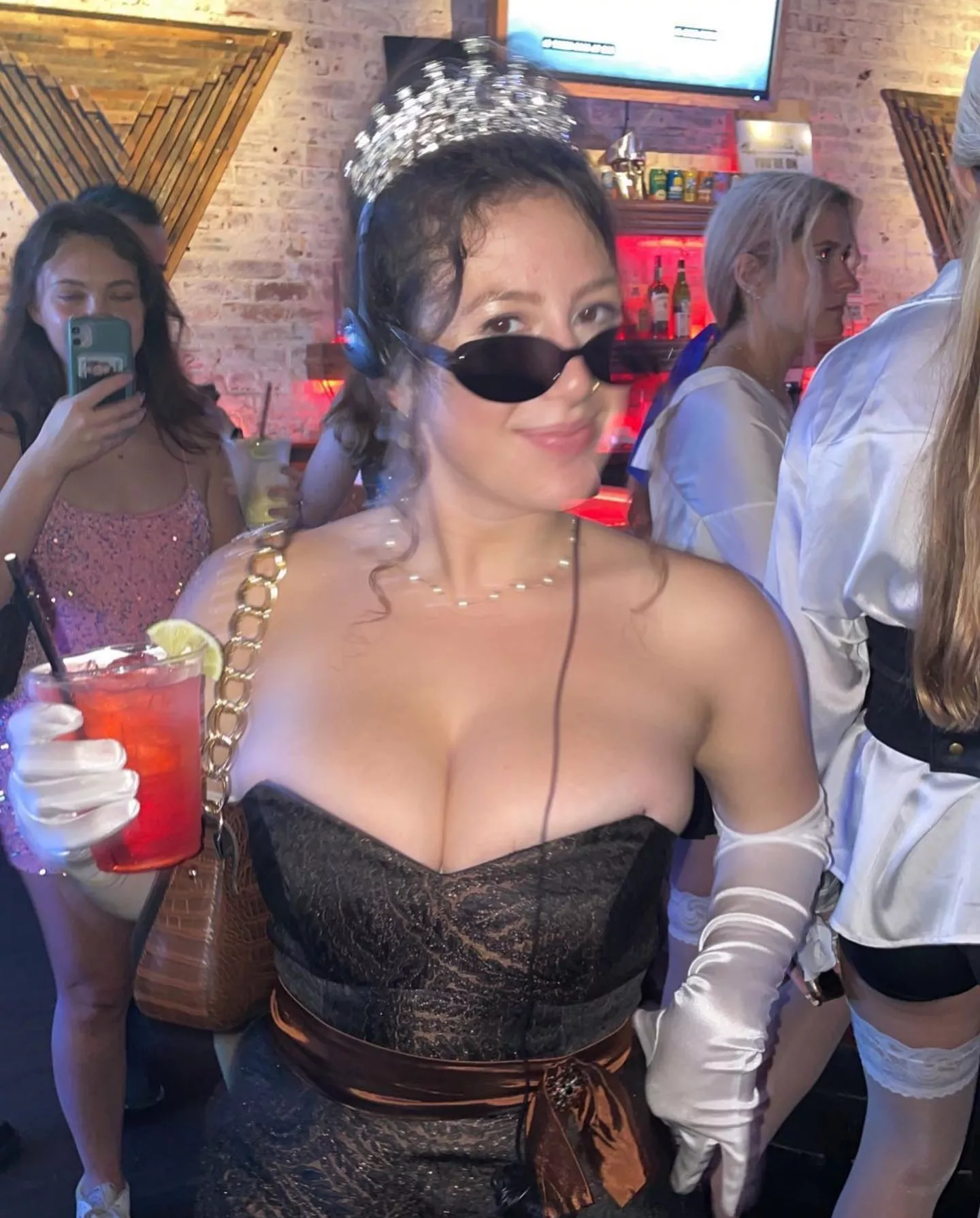 college tits spilling out of top