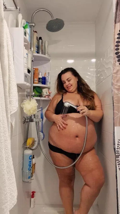 come💦 wash my tummy💦