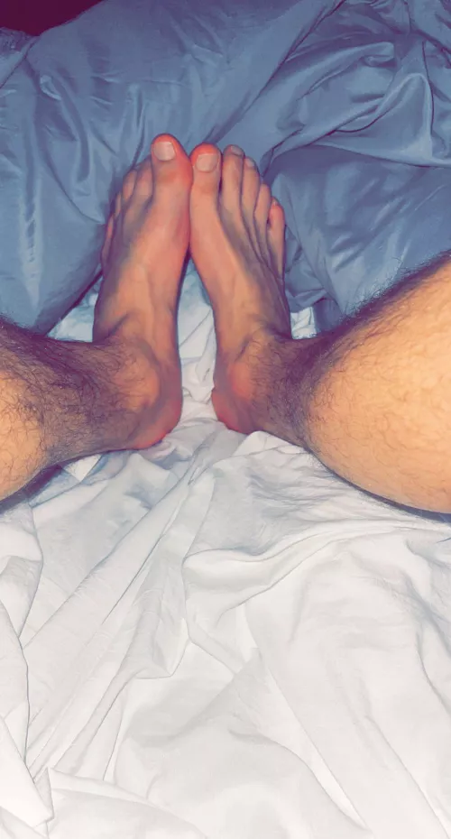 Could use a foot massage and my toes sucked on.