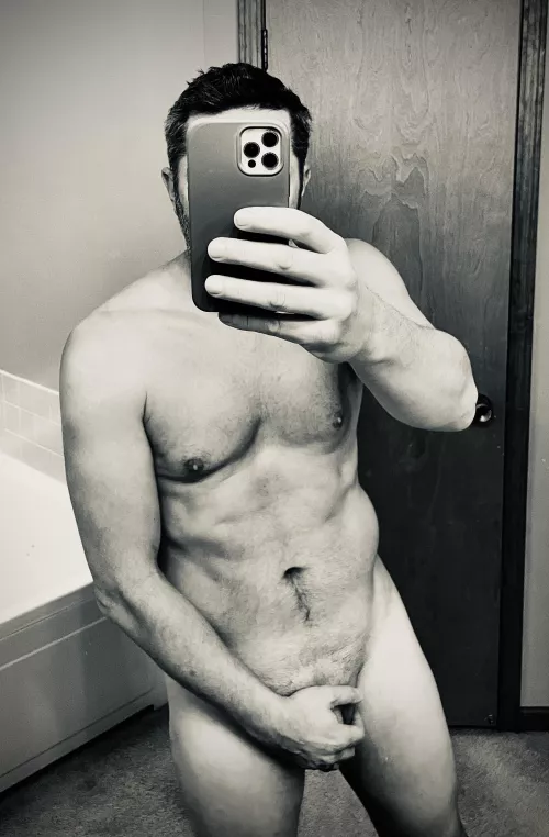 Does the black and white make my dad bod better? (48)