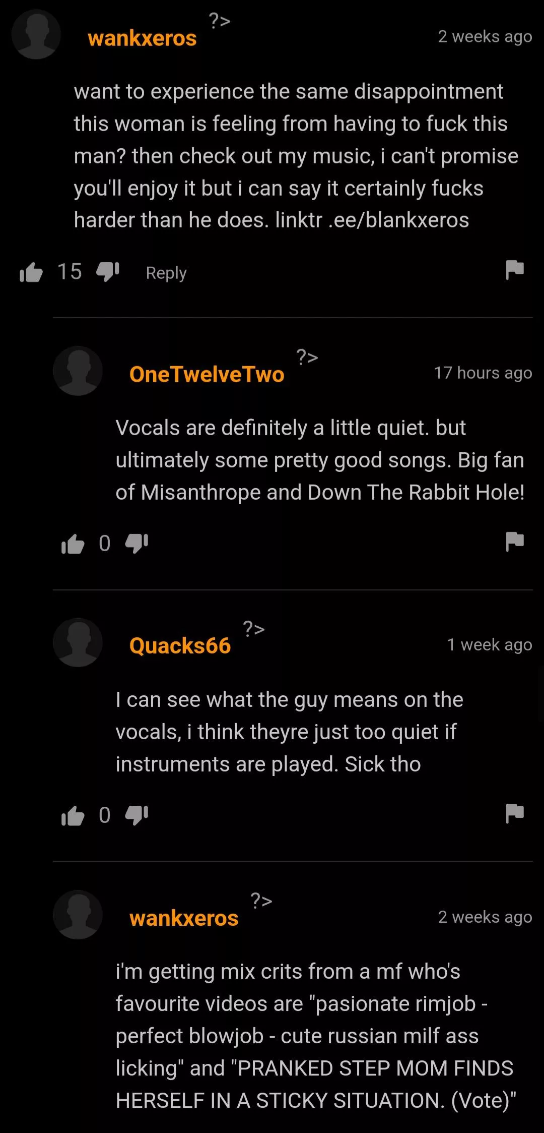 Dude linked his mixtape