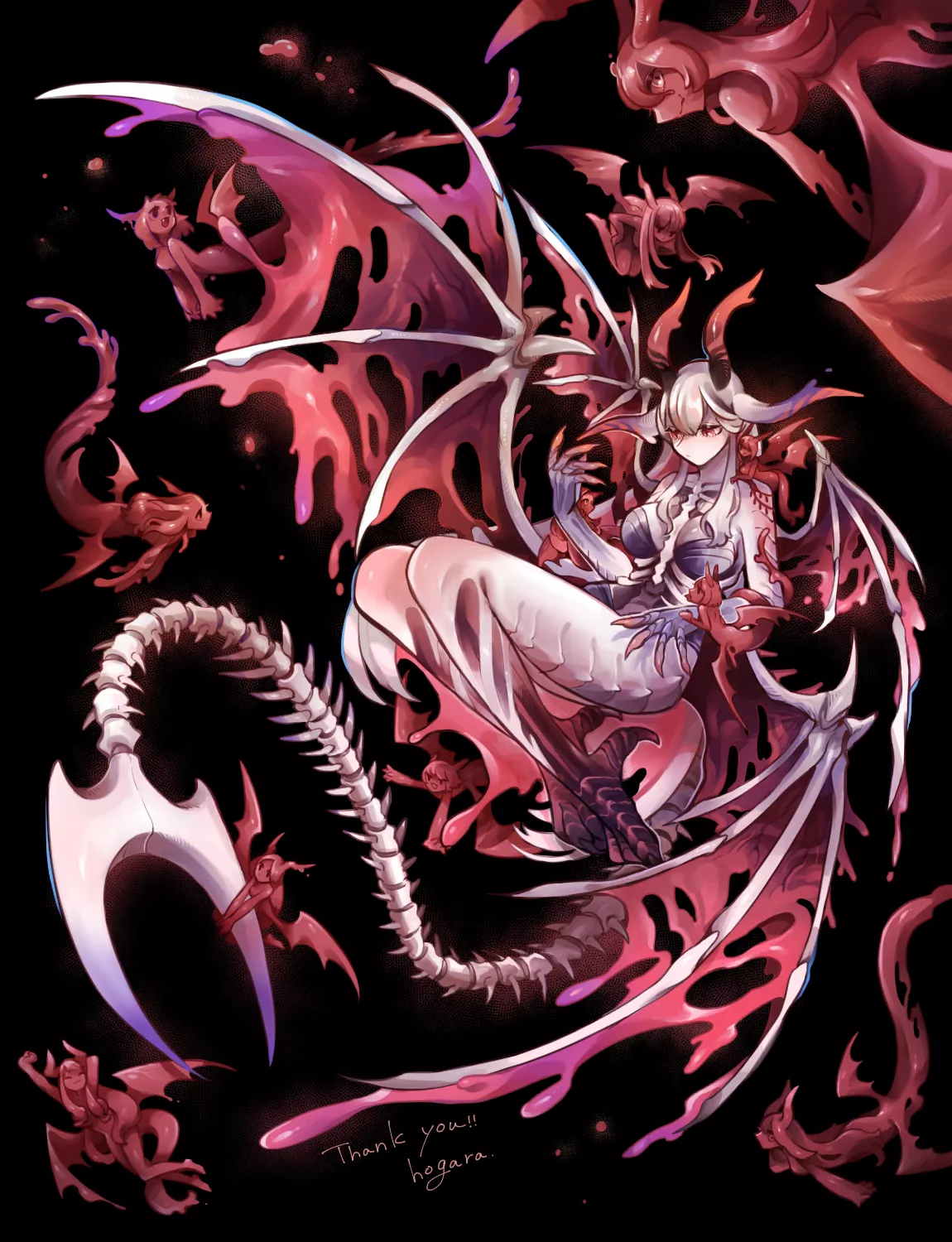 Even her blood hungers for you - vampire dragon by @hogara_18