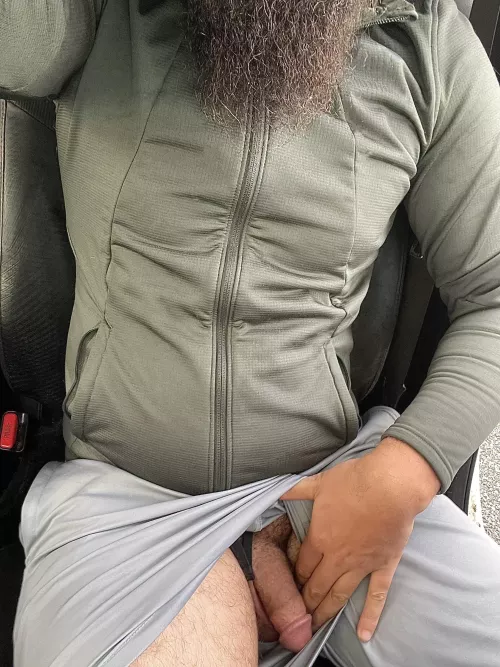 Everyone saw my soft commando cock swinging today