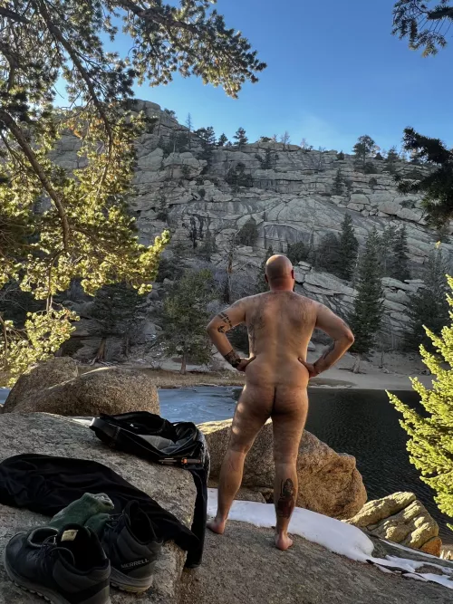 Found a secluded lake in the Rocky Mountains