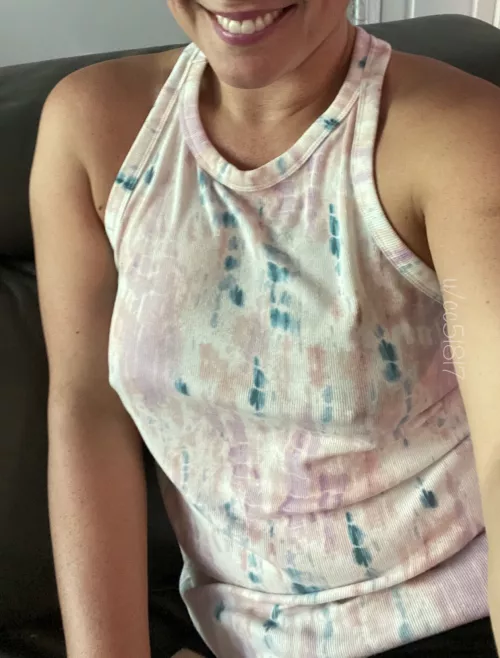 Hair tied up, no makeup kind of day