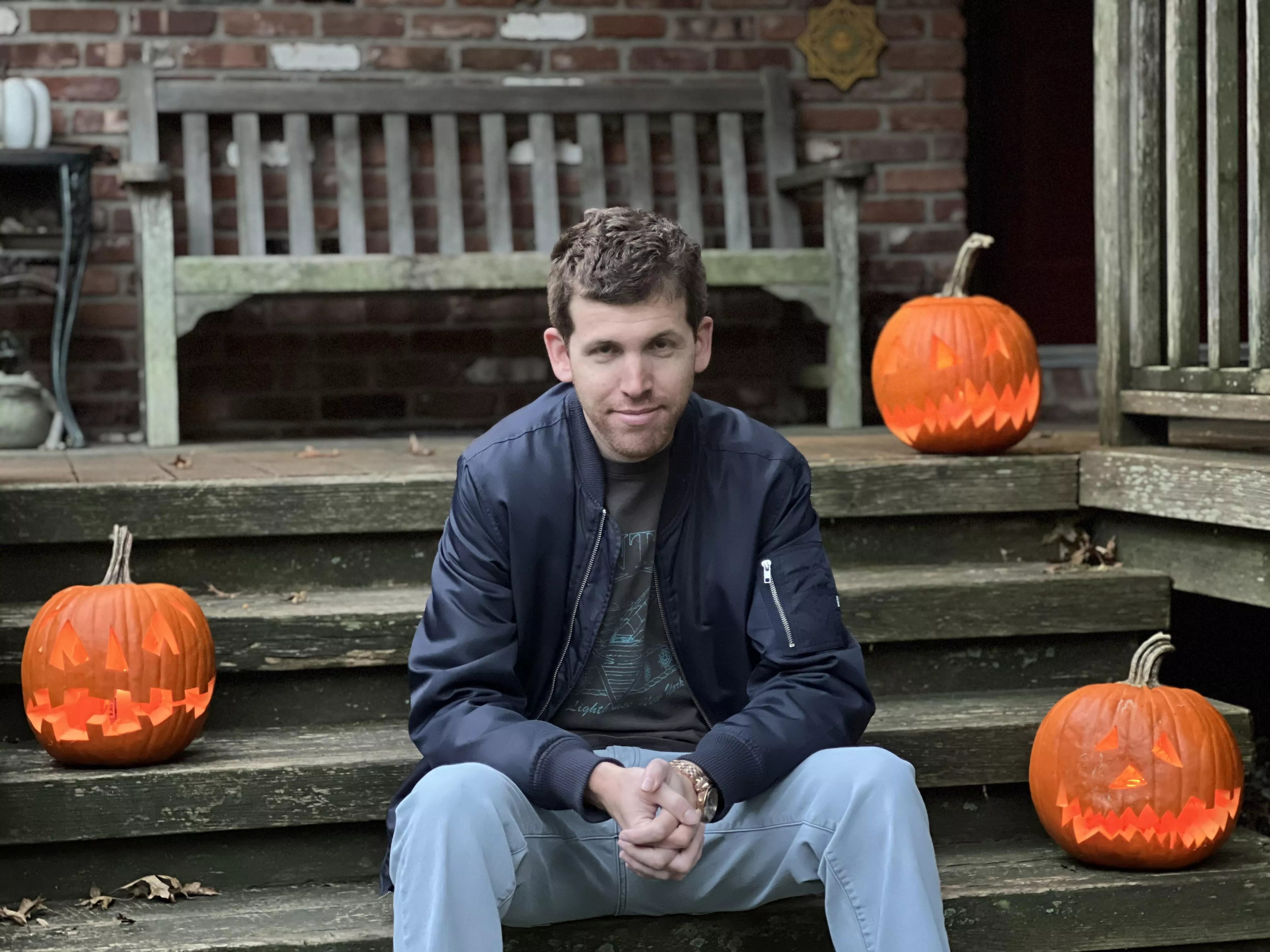 Happy Halloween complete with a menacing look