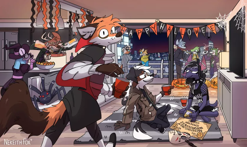 Happy Halloween everyone! (art by me: @NekeithFox on twitter)