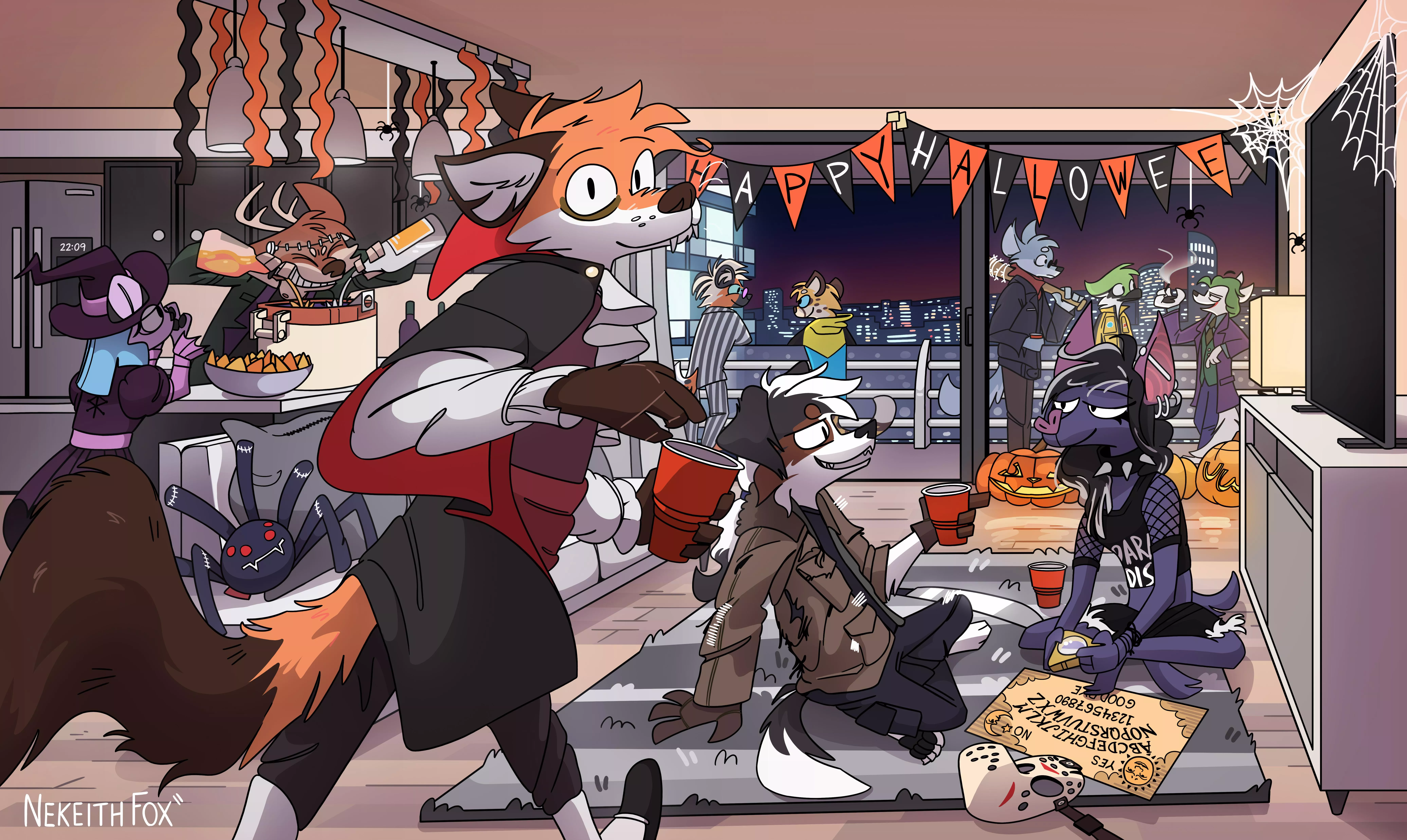 Happy Halloween everyone! (art by me: @NekeithFox on twitter)