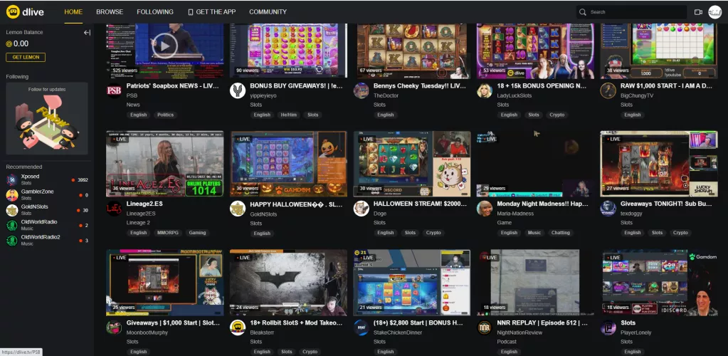 Holy shit the amount of gamba streamers moving to DLive