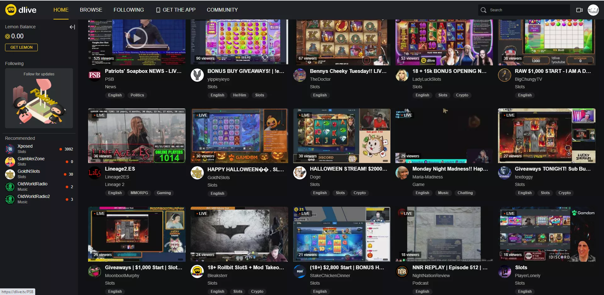 Holy shit the amount of gamba streamers moving to DLive