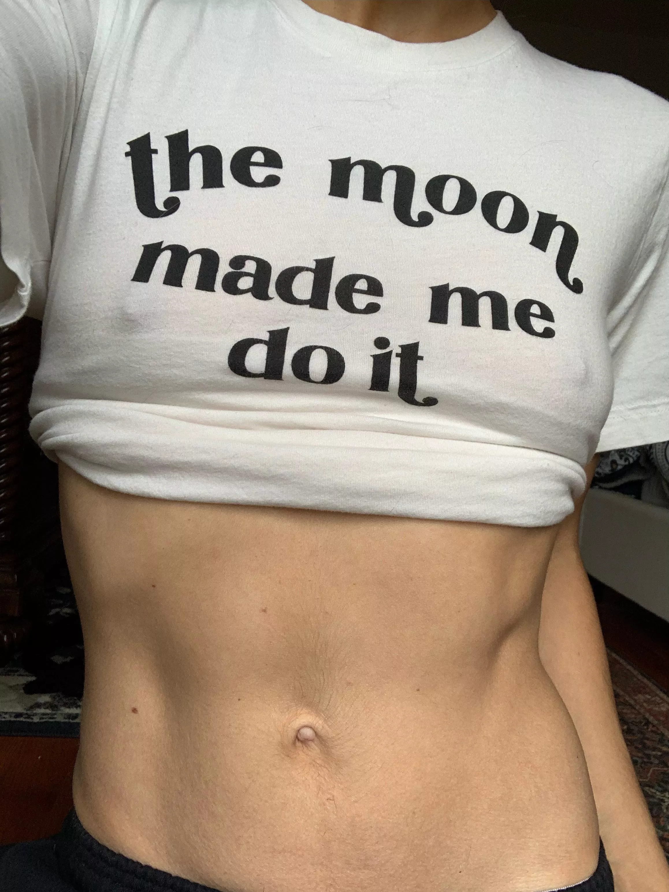 I hate wearing a bra. I love catching people looking.