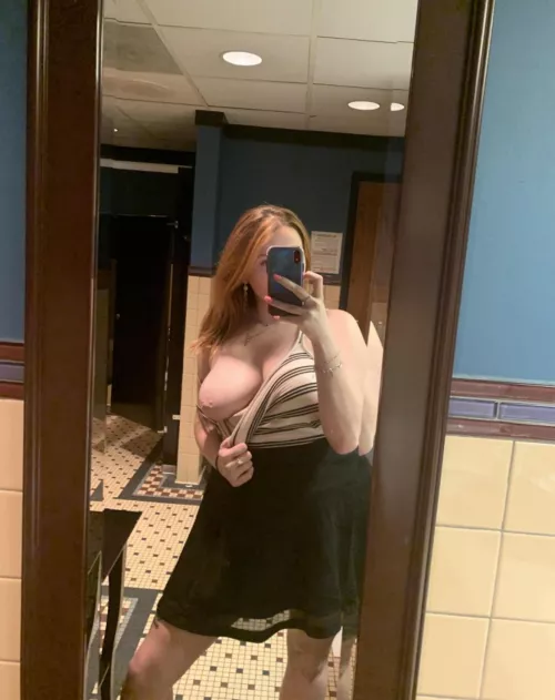 I just love popping my tits out at the bar hoping someone will come in
