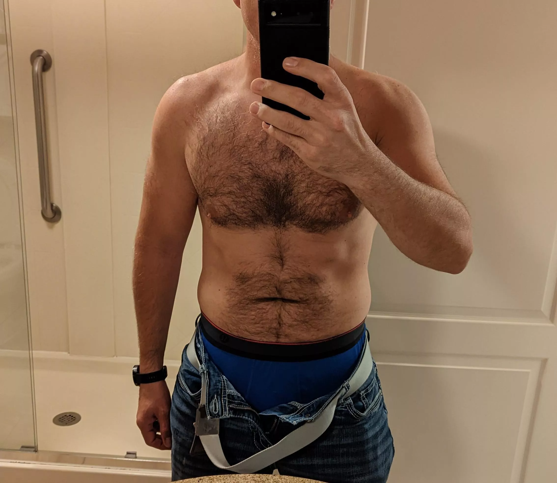 It's hard to keep my clothes on. [37]