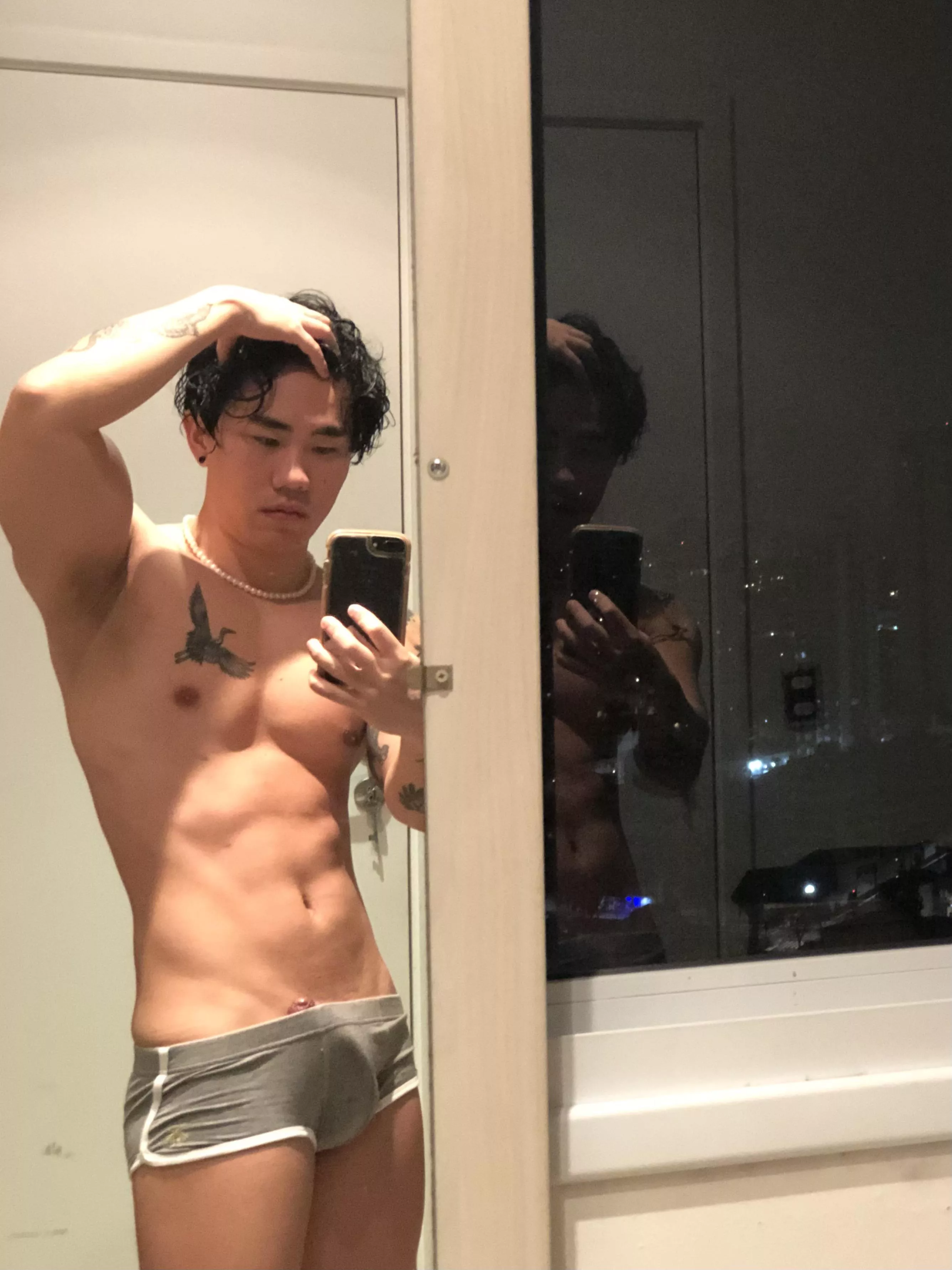 looking up at the sky