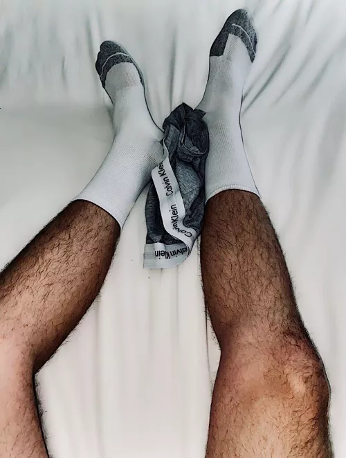 Shall I cum on or in that CK ? Or the socks ? Or both ? Tell me what you think…