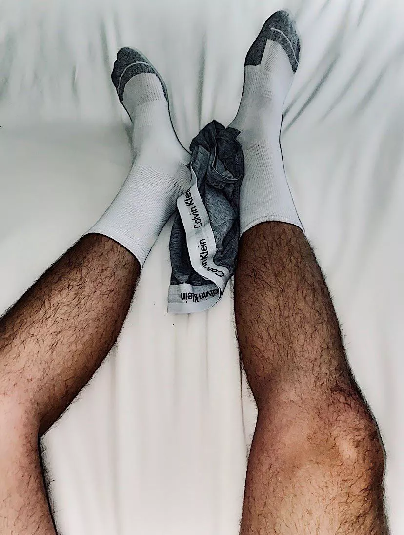 Shall I cum on or in that CK ? Or the socks ? Or both ? Tell me what you think…