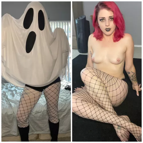 Well Gang, seems our ghost was really *removes sheet* A naked woman! Jinkies 👻