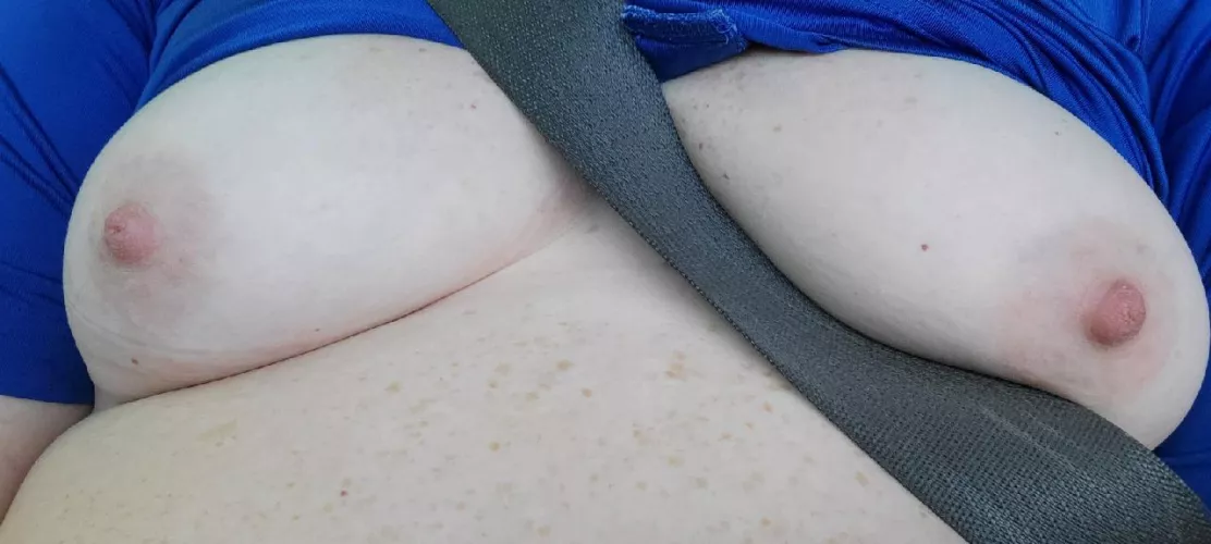 Who doesn't love titties out while driving home from work?
