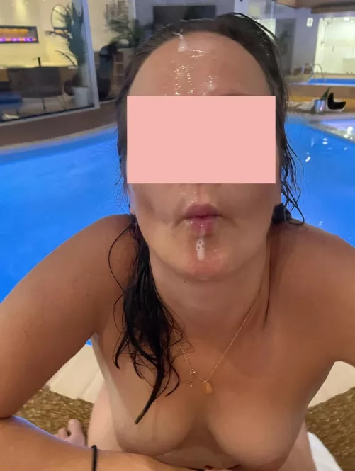 Wife got a little messy by the pool
