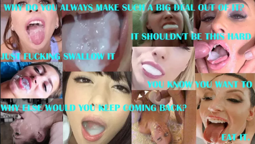 you keep coming back in hopes of finally doing it. it's not a big deal, just eat it.