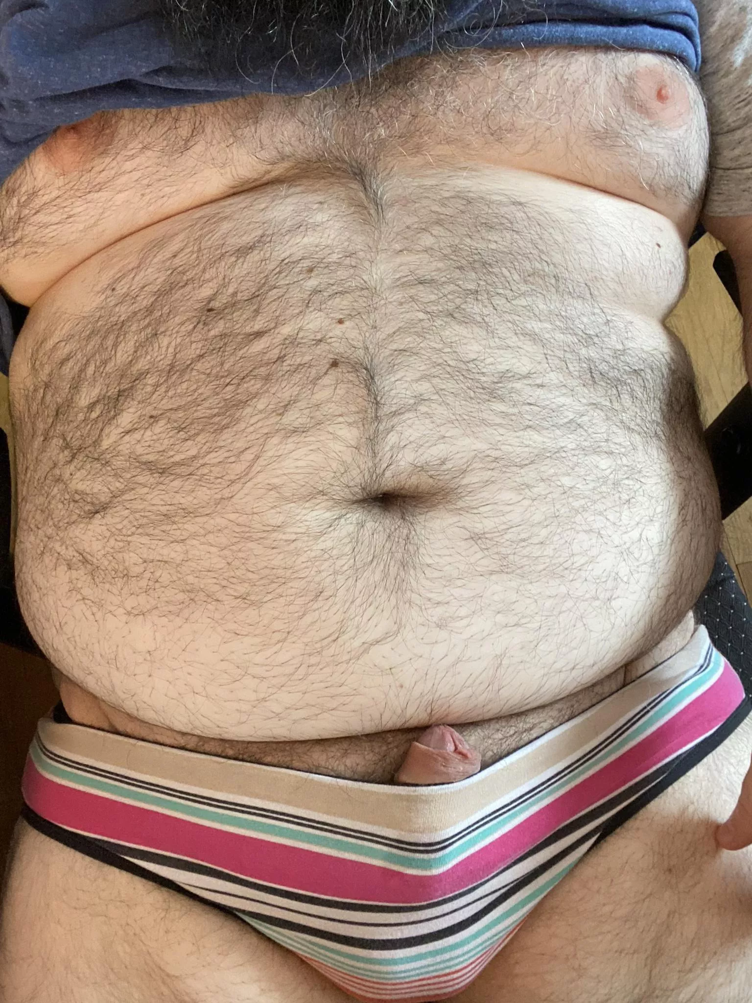 39 I’m a chubby bottom bear who likes to wear my wife’s panties