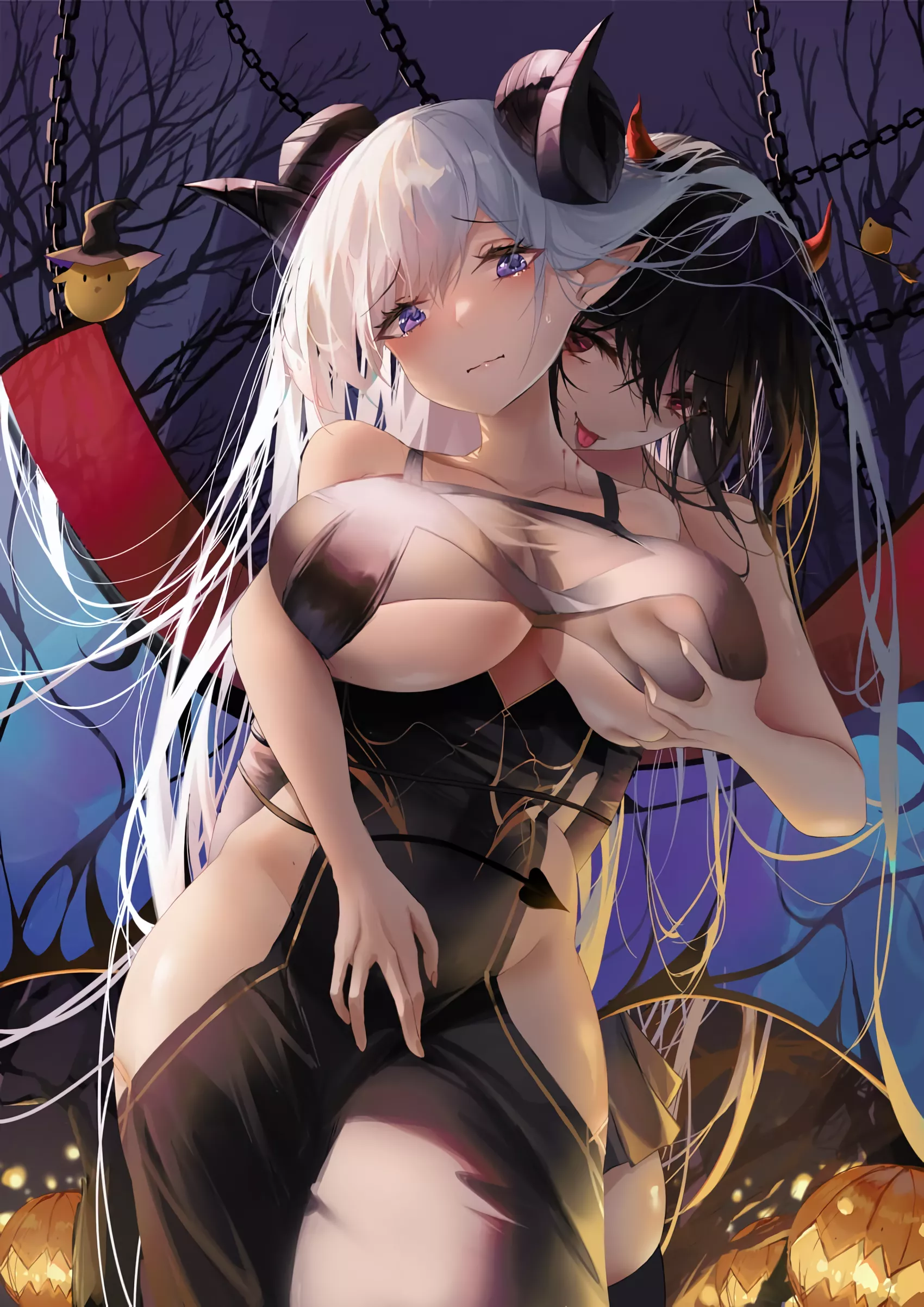 Albion and Royal Fortune perfect Halloween (Turbulence) [Azur Lane]