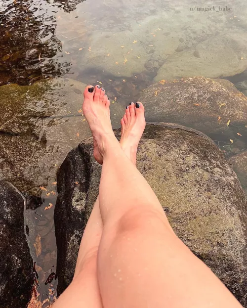 Barefoot at the lake
