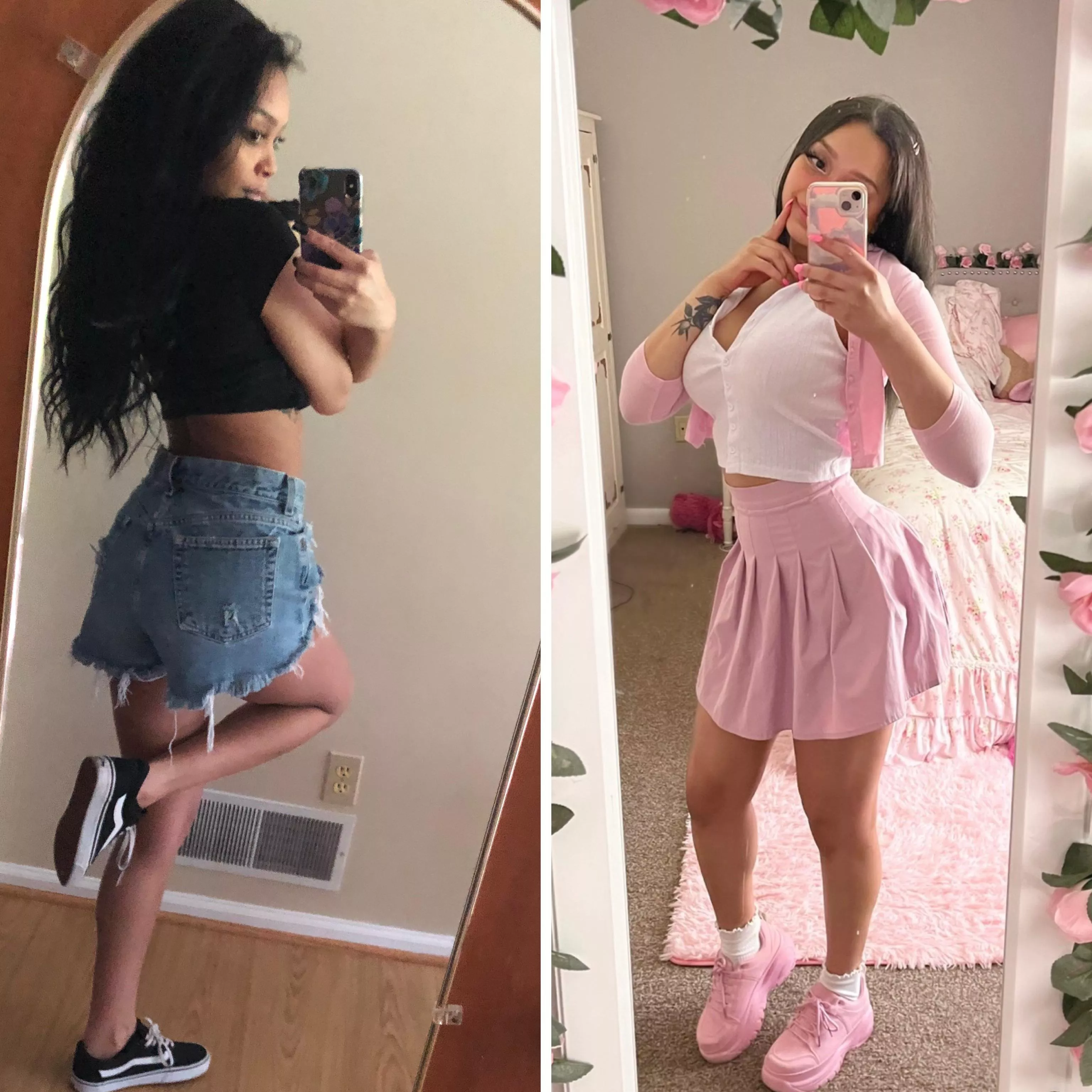 Before and after! Style changed for the better.