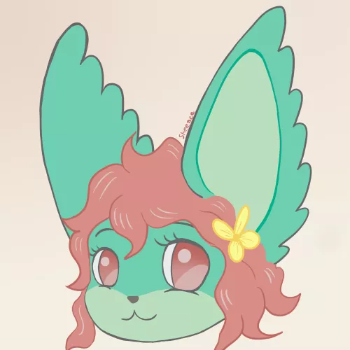 Cute fennec art by me (Twitter: @Sheeace)