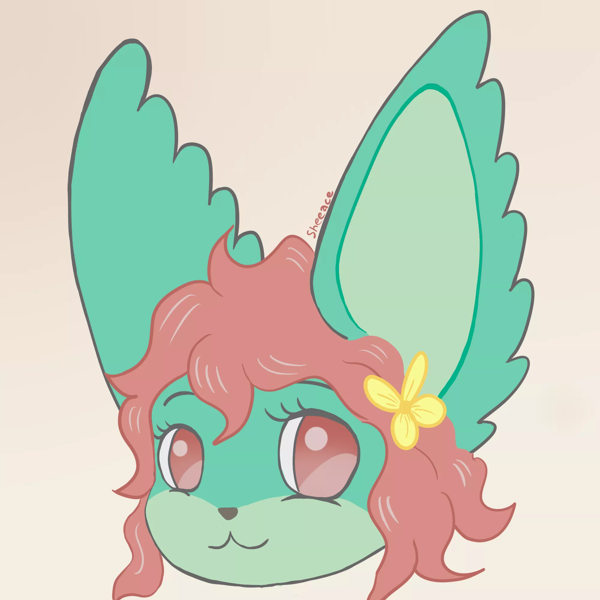 Cute fennec art by me (Twitter: @Sheeace)