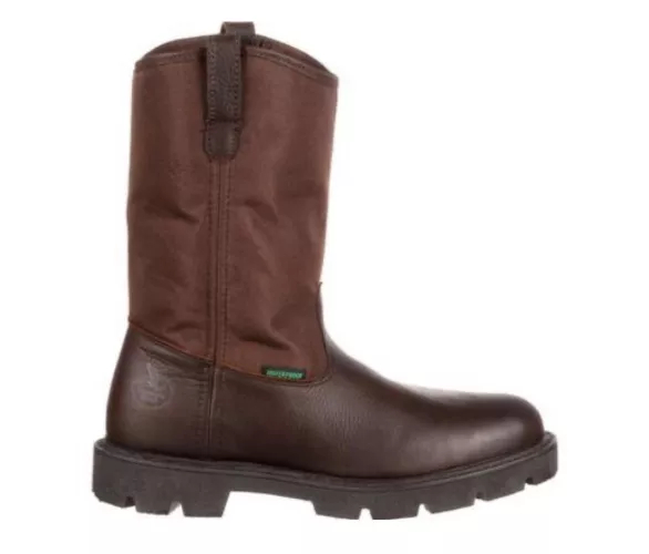 Does anyone own the Georgia homeland Wellington boot none steel toe version? If so how is sizing in medium width?