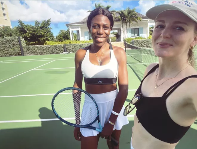 ebony and Ivory tennis